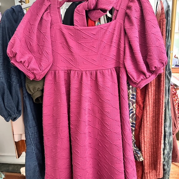 Free People ‘Violet’ Olive Green Textured Dress - Picture 6 of 8